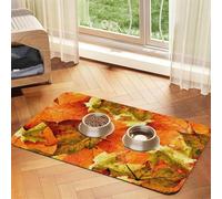 Beautiful Fall Leaves,Waterproof Pet Feeding Mat,PU Leather Placemats for Cat Dog Water Bowl,Food Mats,40x60cm