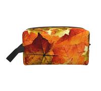 Beautiful Fall LeavesMakeup Trave Bag for Women,Cosmetic Large Capacity Organizer