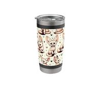 Beautiful Fennec Foxes Pattern Hand Drawn Fennec Fox Stainless Steel Insulated Tumbler
