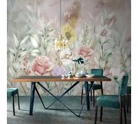 Beautiful Field Flower Watercolour Hand Painted Vintage 3D Wallpaper Easy Install Feature Office Living Room Sofa Bedroom TV Background Wall Decoration-200cm×140cm