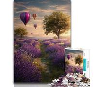 Beautiful Field of Lavender Adult Jigsaws 1000 Pieces Difficult,Family Game Stress Reliever Difficult Challenge Secret Santa Gifts (38x26cm)