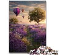 Beautiful Field of Lavender Jigsaw Puzzles for Adults 1000 Piece,Help The Brain Exercise Addictive Toys to Cultivate Patience Parent-child Interaction (50x75cm)