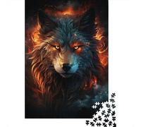 Beautiful Fierce Wolf Puzzle Unique Home Decor 100% Recycled Cardboard Jigsaw Puzzle for Boy Or Girl 1000pcs (38x26cm)