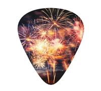 Beautiful Fireworks 12 Pcs Guitar Picks, 0.46mm/0.71mm/0.96mm Thickness, Guitar Plectrum With Storage Case For Acoustic-Electric Guitar Ukulele Bass