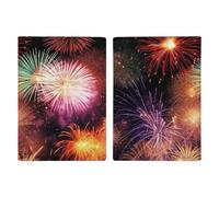 Beautiful Fireworks Passport Holder, ID Card Protector Case Passport Holder with Slot Passports Travel Wallet Document Cover for Women And Men