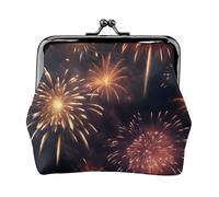 Beautiful Fireworks Print Exquisite Versatile Kiss Lock Coin Purse Cute Small Zipper Wallet for Coins Cards