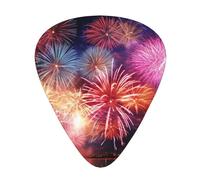Beautiful Fireworks Print Guitar Pick Comfortable Feel, Clear Sound, Multiple Thicknesses For Varied Tones