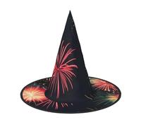 Beautiful Fireworks Print Oxford Cloth Halloween Witch Hat - Collapsible, for Halloween/Carnival/Role-Playing