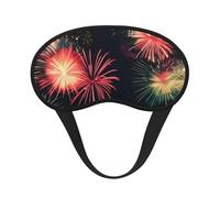 Beautiful Fireworks Print Soft Washable Eye Masks for Cover Nap Light Blocking for Night Shift Sleep Aid