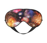 Beautiful Fireworks Printing Reversible Design Sleep Mask, Ideal for Camping, Meditation & Shifts, Snug Fit,No Light Leakage
