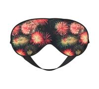 Beautiful Fireworks Printing Versatile Sleep Eye Cover Soft Eye Mask Reversible for Meditation & Travel Eye Mask Unisex