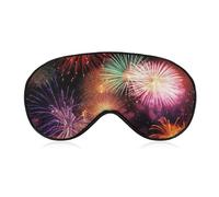 Beautiful Fireworks Sleep Mask for Women Men Side Sleeper Eye Cover with Adjustable Strap Soft Breathable Blackout Mask Slip-Free Deep Sleeping Travel Essentials