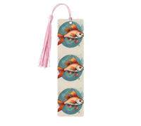 Beautiful Fish Print 5pcs Wooden Bookmark for Men Women, Bookmarks with Tassel, Bookmarks Gifts for Book Lovers