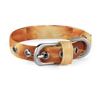 Beautiful Flame Pattern Dog Collar Adjustable Soft and Comfortable Puppy Collars with Metal Buckle Pet Collar for Small Medium Pet