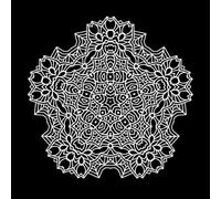 Beautiful Floral Mandala Wall Stickers Paster Paper 67.2x68.5cm Tattoo Culture White