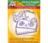 Beautiful Floral Motifs Aunt Martha's Hot Iron Embroidery Transfer by Aunt Martha's