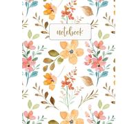 Beautiful Floral Notebook: Sun-Kissed Watercolor Peach and Coral Flower Journal | Lined 6x8 Softcover Notebook for Women, School, Church & Gift Giving | 120 Pages