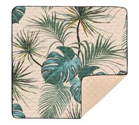 Beautiful Floral Summer Pattern Large Non-Slip Baby Activity Play Mat for Indoor Outdoor 1-Piecing Travel Play Mat for Baby Kids Toddlers Infants, 50'' x 50''