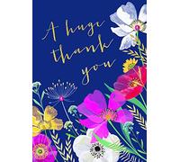 Beautiful Floral Thank You Card - With Real Crystal Jewels Made in the UK