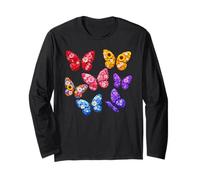 Beautiful Flower Butterflies Butterfly Floral Long Sleeve T-Shirt