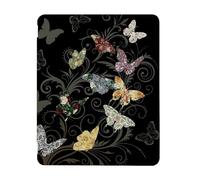 Beautiful Flower Butterfly Case Compatible with IPad 9th 8th 7th Generation 10.9 Inch 2021-2018,Funny Cover with Trifold Stand+Pencil Holder for Boys Girls,iPad 10.9in 2022