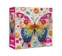 Beautiful Flower Butterfly Puzzles for Adults 1000 Pieces Nature, Colorful Spring Plant Floral Jigsaw Puzzles, Pretty Art Challenging Daisy Puzzle