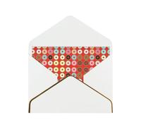 Beautiful Flower Cake Pearl Paper Greeting Card With Envelope Gold Trimmed Wedding Party Christmas Invitation