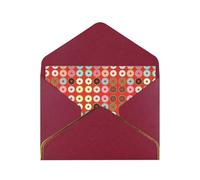 Beautiful Flower Cake Pearl Paper Greeting Card With Envelope Gold Trimmed Wedding Party Christmas Invitation