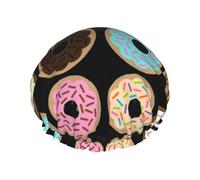 Beautiful Flower Cake Shower Caps Women Men Reusable Waterproof Non-Slip Quick-Dry Hair Large Cap Long Short Hair