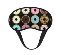 Beautiful Flower Cake Sleep Masks Silky Eye Cover Soft Satin Blindfold Elastic Strap Night Eye Shade for Women Men