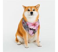 Beautiful Flower Dog Bandanas Medium Adjustable Dog Scarf Triangle Bibs Double Reversible Kerchief Scarf Washable Daily Handkerchief for Medium Large Dog Puppy Cat Gift