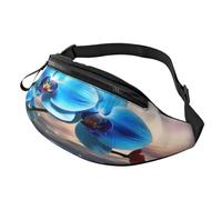 Beautiful Flower Fanny Pack Waist Bag for Men Women Bum Bag with Headphone Jack and Adjustable Belt for Biking Running Jogging Traveling Outdoors Workout Cycling Fitness Hiking