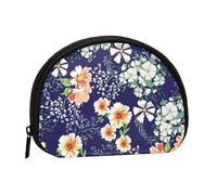 Beautiful Flower Garden Floral Petal Leaves Meadow OrangeSmall Makeup Sanitary Napkin Storage Bag,Women's Cosmetic Coin Purse