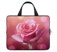 Beautiful Flower Images Laptop Sleeve Ultra-Thin, Waterproof Laptop Bags, Portable Protective Computer Bag with Hand Strap, Style, 17inch