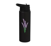 Beautiful Flower Lavender Plant Stainless Steel Insulated Water Bottle