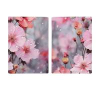 Beautiful Flower Passport Holder with Card And Ticket Slot, PU Leather Passport Case Easy Access, Travel Essentials Document Organizer Waterproof Travel Wallet for Men Women