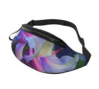 Beautiful Flower Printed Fanny Pack for Men Women Crossbody Waist Bag Pack Bum Bag with Adjustable Strap for Hiking Running Travel Cycling