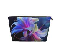 Beautiful Flower Printed Travel Cosmetic Bags with Gold Zipper Makeup Organizer Cosmetic Case Toiletry Bag for Women Mom Girls