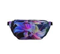 Beautiful Flower Printed Waist Bag Adjustable Bum Bag Lightweight Travel Waist Fanny Pack Belt for Walking Cycling Hiking Travel
