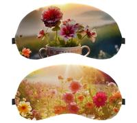 Beautiful Flower Sunlight 2-Pack Light-Blocking Soft Breathable Eye Masks with Eye Patches and Sleep Masks