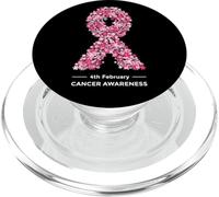 Beautiful Flower World Cancer Day Awareness PopSockets PopGrip for MagSafe