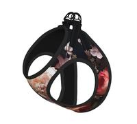 Beautiful Flowers 1 Print Dog Harness Leash Set Reflective Pet Harness Puppy Vest Suitable Dogs Cats Small Breeds