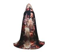 Beautiful Flowers 1 Print Hooded Cloak Teens Kids Adults Halloween Gothic Variety Carnival Cosplay Costume