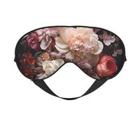 Beautiful Flowers 1 Print Silk Like Sleep Eye Mask Comfortable Blindfold Adjustable Soft Eye mask for Sleep