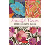 Beautiful Flowers, 12 Embossed Note Cards : 12 Blank Cards in 6 Lovely Designs (2 each) with 12 Patterned Envelopes in a Keepsake Box