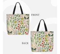 Beautiful Flowers Basic Models Tote Bag With Zipper With Inner Pockets,Laptop Work Tote Bag For Sport,Travel