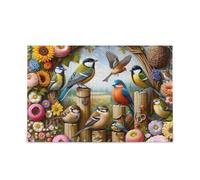 Beautiful Flowers Birds Puzzles Jigsaw Puzzle Fun Family Activity 500 Pieces