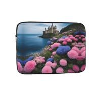 Beautiful Flowers by The sea Printed Laptop Cover Portable Protective Case Suitable for Business Trips and Documents 15 inch
