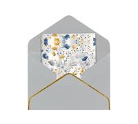 Beautiful Flowers Elegant Greeting Card - Premium Pearlescent Paper Folding Card With Gold Trim, Ideal For Holiday Greetings, Birthdays, Weddings, And Valentine'S Day