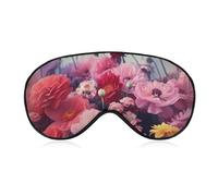 Beautiful Flowers Eye Mask, Side Sleeping Mask Light Blindfold Sleeping Mask Nose Pad and Elastic Band for Children Women and Men